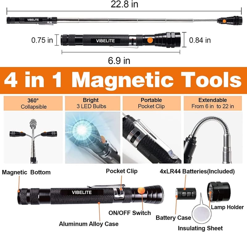 Multitool Pen Set with Magnetic Pickup & Touch Screen Stylus