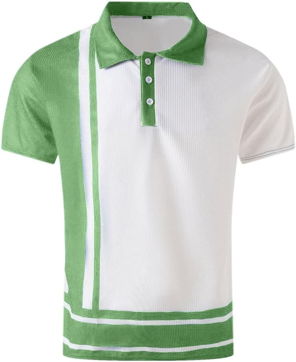 Men's Stretch Cotton Short Sleeve Polo Shirt with Pockets