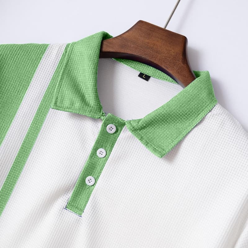 Men's Stretch Cotton Short Sleeve Polo Shirt with Pockets