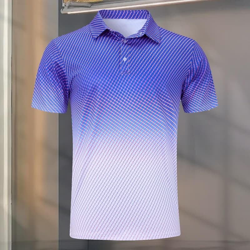 Personalized Men's Polka Dot Sports Shirt for Casual Wear
