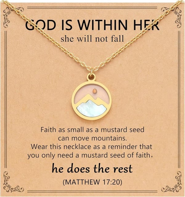 Inspirational Faith Necklace for Women - Silver/Gold