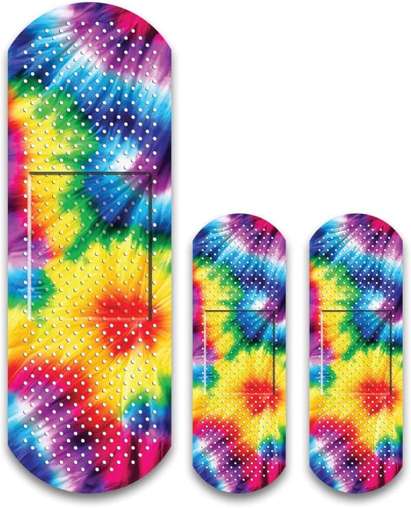 Funny Rainbow Tie-Dye Bandage Decal Stickers (3-Pack)