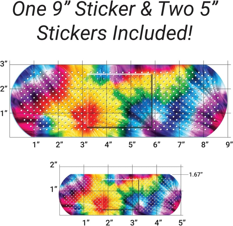 Funny Rainbow Tie-Dye Bandage Decal Stickers (3-Pack)