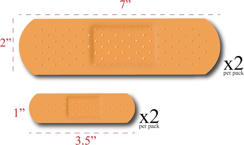 Funny 3M Vinyl Bandaid Car Decal Stickers - 4 Pack