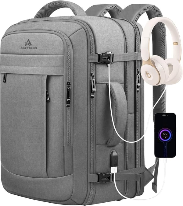 50L Travel Laptop Backpack for Men & Women, Flight Approved