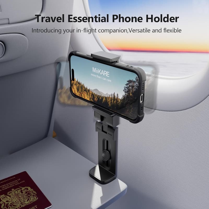 Universal Airplane Phone Holder - 360° Rotation Travel Essential