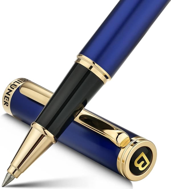 Luxury Rollerball Pen Gift Set with 24K Gold Trim for Professionals