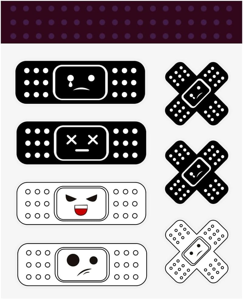 Funny Car Bandage Decal Stickers - Waterproof Auto Accessories