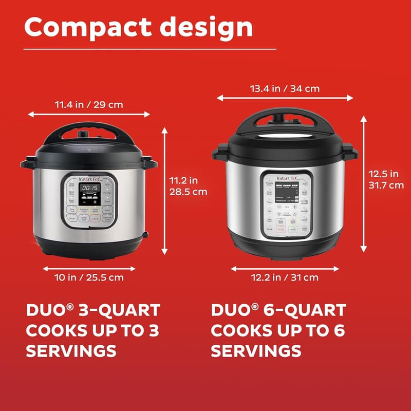 Instant Pot Duo Mini 7-in-1 Electric Pressure Cooker, 3 Quart