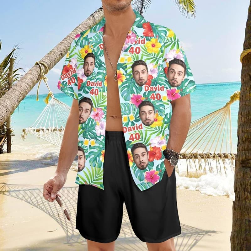 Custom Photo Hawaiian Shirt for Men