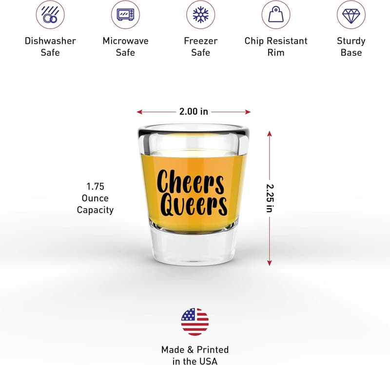 Pride Month Shot Glasses - Funny Gifts for LGBTQ+ Adults