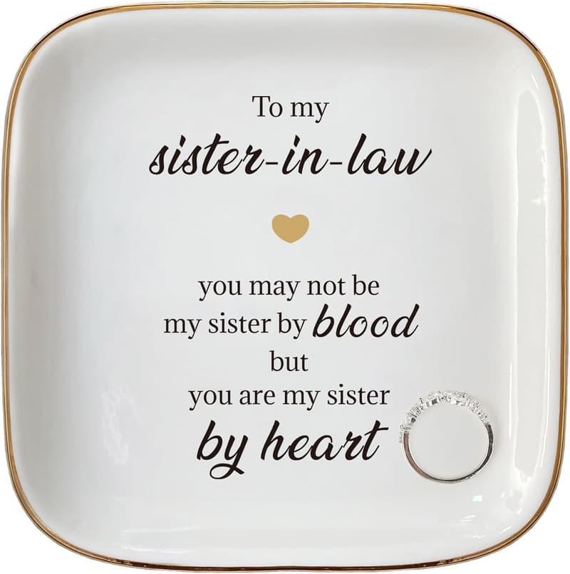 Birthday Gift Ring Dish Jewelry Tray for Mom, Sister, Friend