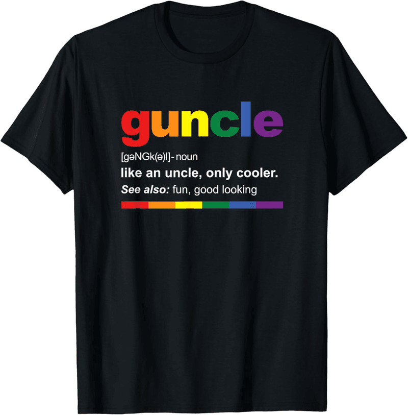 Funny Rainbow T-Shirt for Gay Uncle