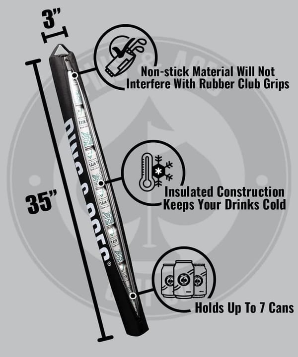 Insulated 7-Can Cooler Sleeve for Golf Bags