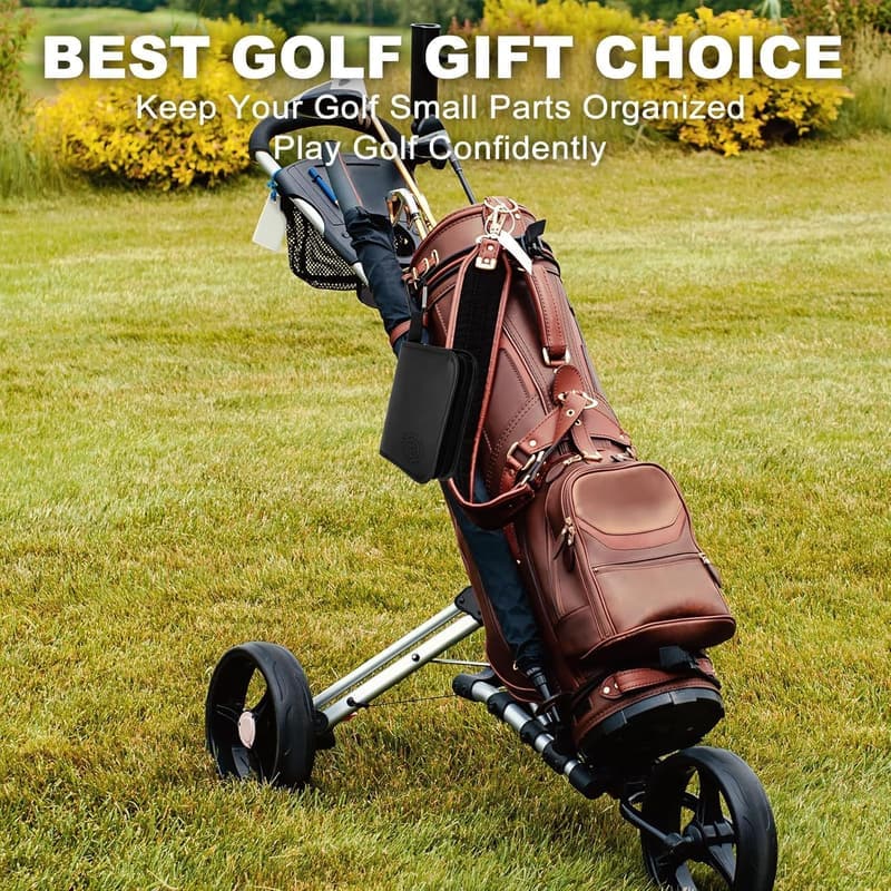 Golf Gift Set for Men & Women with Leather Case & Accessories