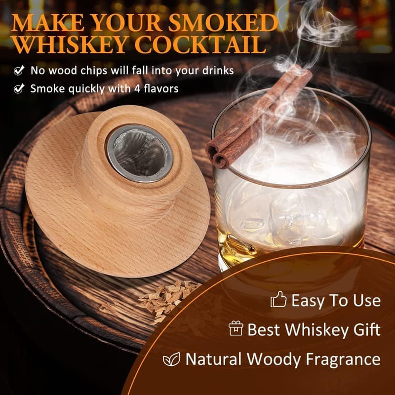 Valentine's Day Cocktail Smoker Set with 4 Wood Chips