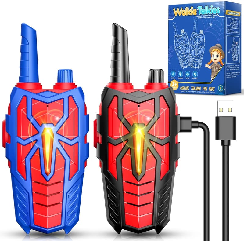 Rechargeable Walkie Talkies for Kids – 2 Pack Birthday Gift