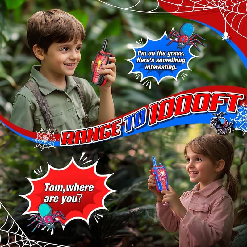 Rechargeable Walkie Talkies for Kids – 2 Pack Birthday Gift