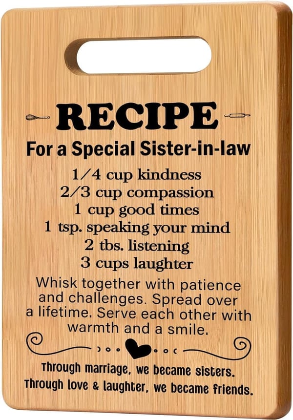 Sister-in-Law Birthday Cutting Board Gift
