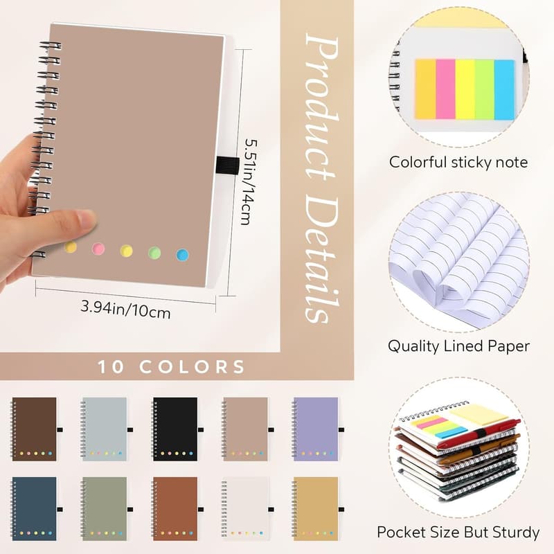 Graduation Gift Set: Boho Notebook, Sticky Notes & Bamboo Pen