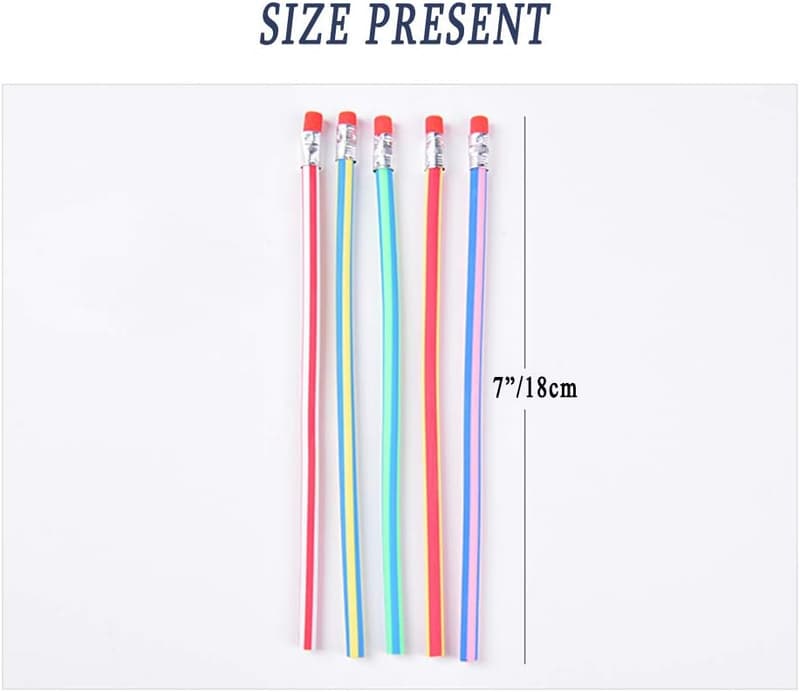 35 PCS Colorful Flexible Pencils with Erasers for Students
