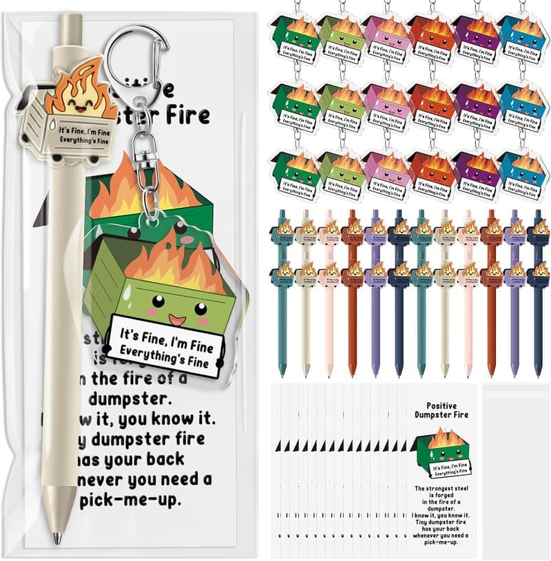 Graduation Appreciation Gift Set: Funny Pens, Keychains & Bookmarks