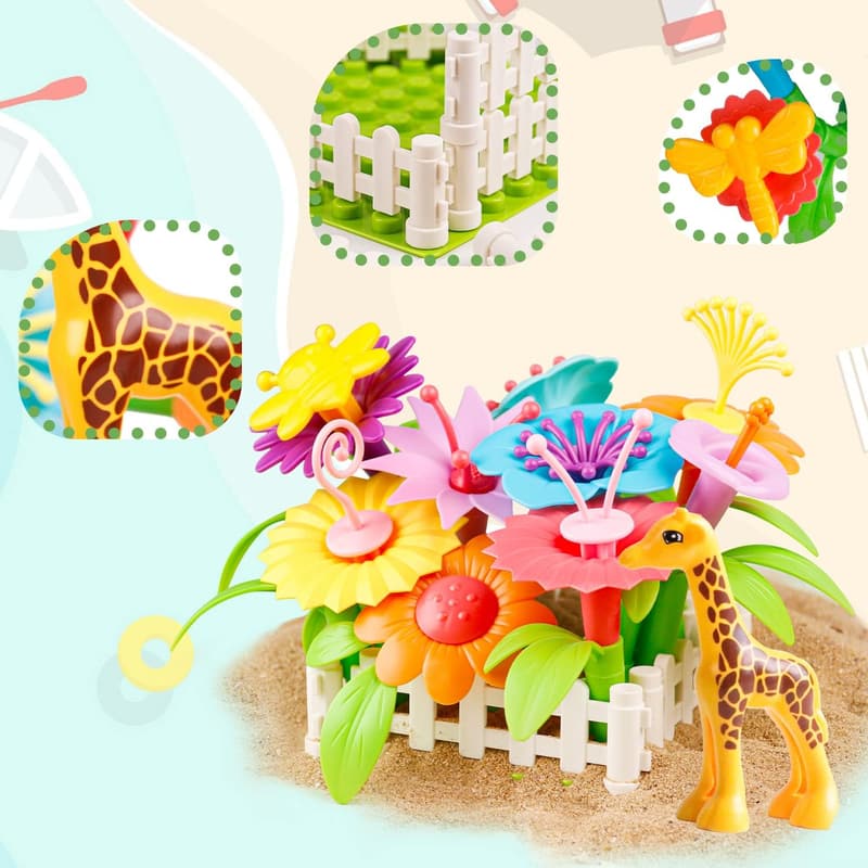 Garden Stacking Toys for Toddlers - Educational Floral Set