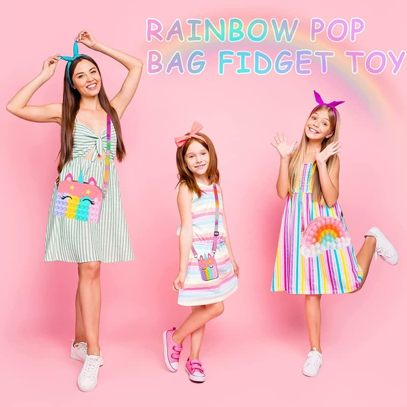 Rainbow Unicorn Crossbody Handbags - Girls' Gift Set