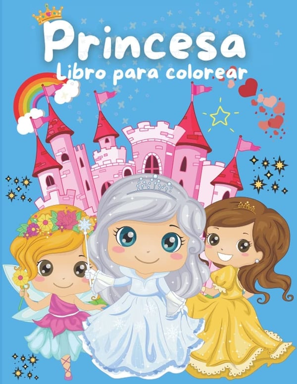Princess Coloring Book: Fun Gift for Kids 2-9 Years Old