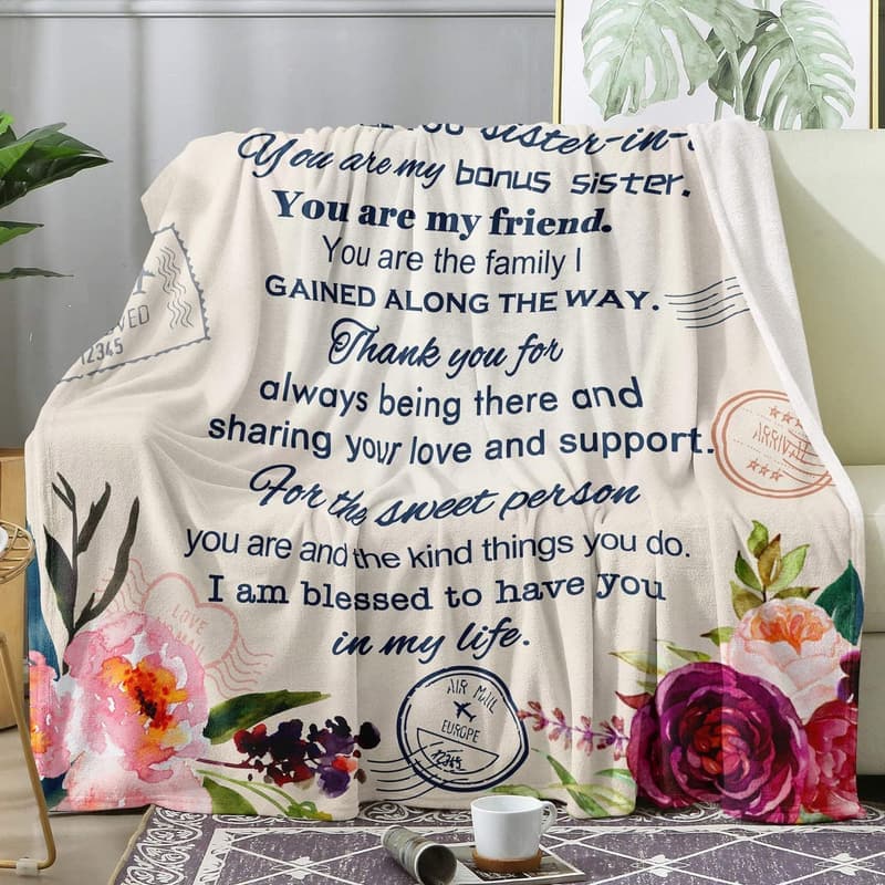 Funny Birthday Throw Blanket for Sister-in-Law - 60
