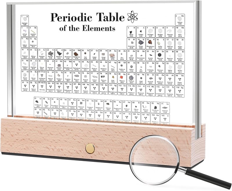 Acrylic Periodic Table Lamp - 83 Elements, Teaching Gift