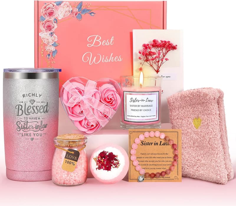 Sister-in-Law Spa Gift Basket Set for Birthday or Mother's Day
