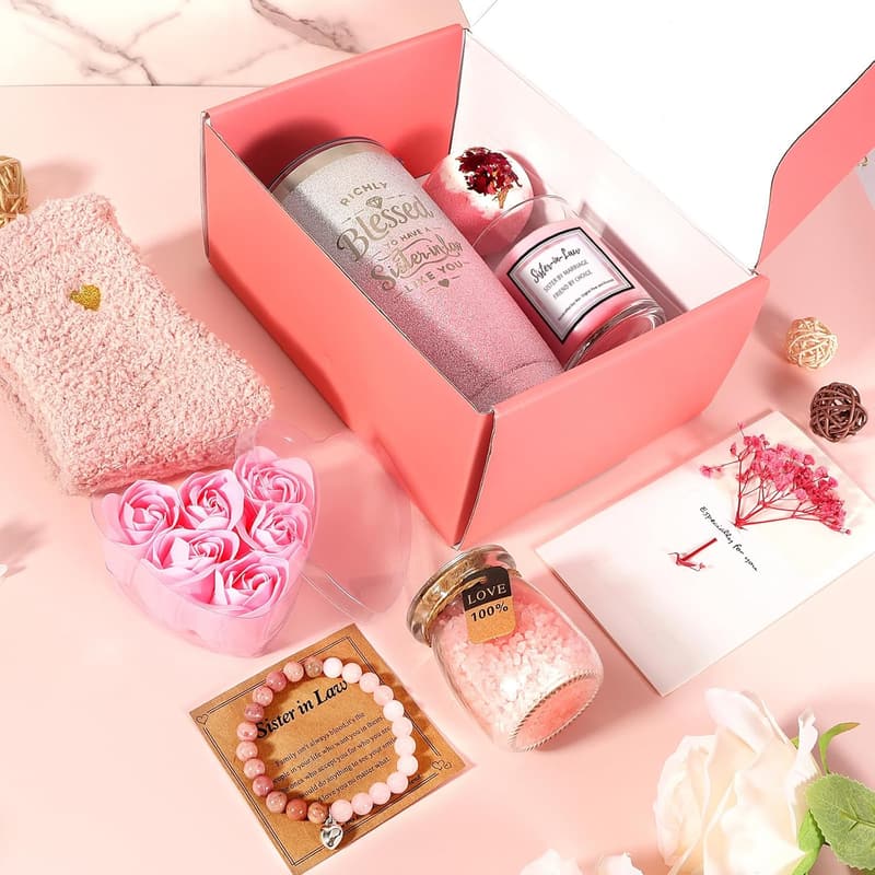 Sister-in-Law Spa Gift Basket Set for Birthday or Mother's Day