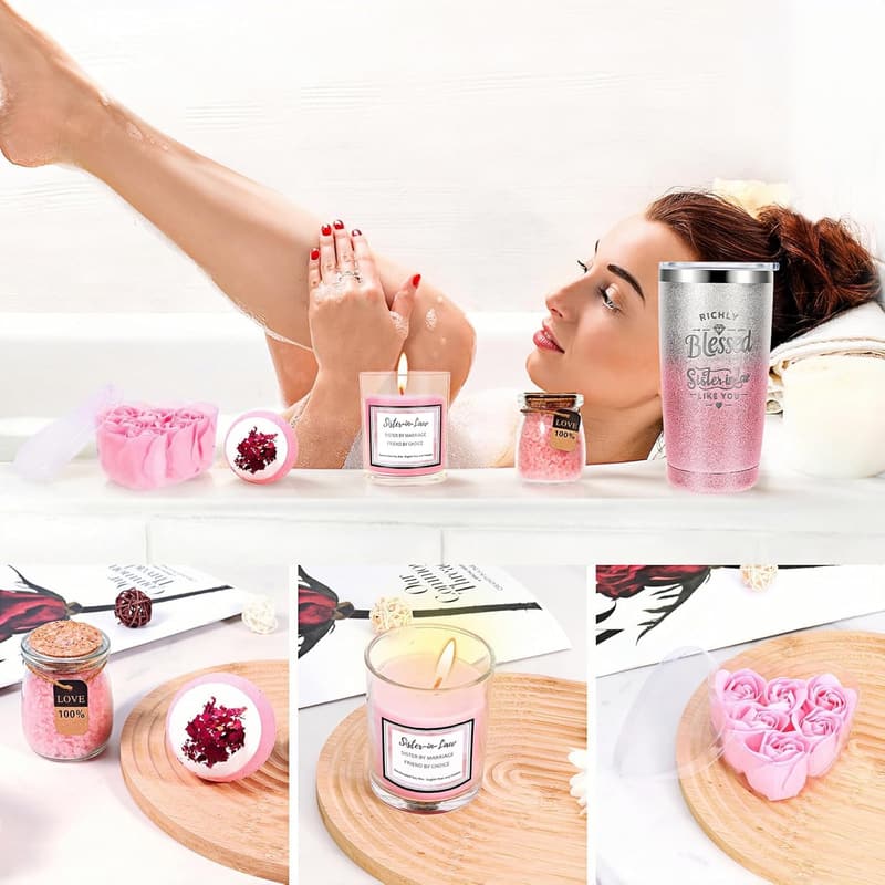 Sister-in-Law Spa Gift Basket Set for Birthday or Mother's Day