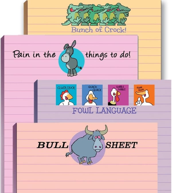Funny Notepads Assorted Pack - Office Gifts for Coworkers
