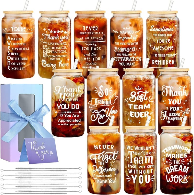 Personalized 16 oz Beer Glasses - Employee Appreciation Gifts