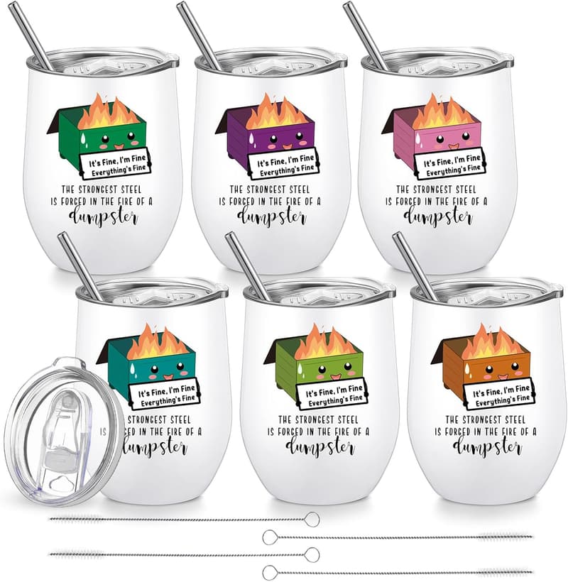 Employee Appreciation Stainless Steel Tumblers - 6 Pcs Set