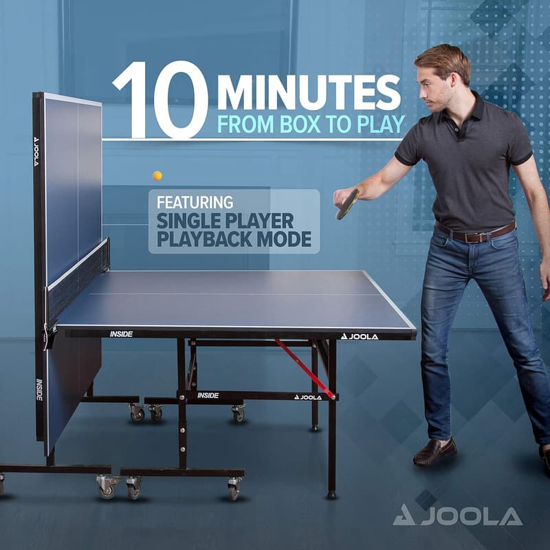 JOOLA Indoor Ping Pong Table - Quick Clamp Net, Foldable Design