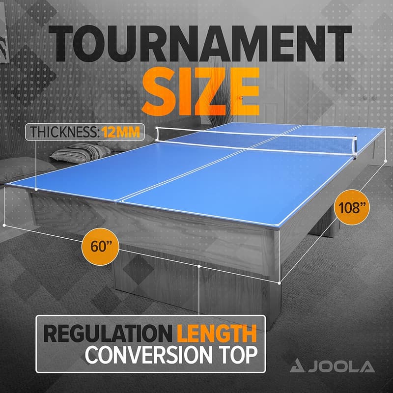 Ping Pong Conversion Top with Net for Billiard Tables