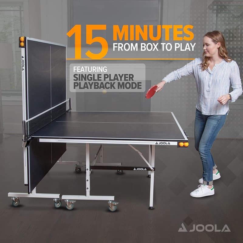 JOOLA Rally TL Indoor Ping Pong Table with Quick Clamp Net