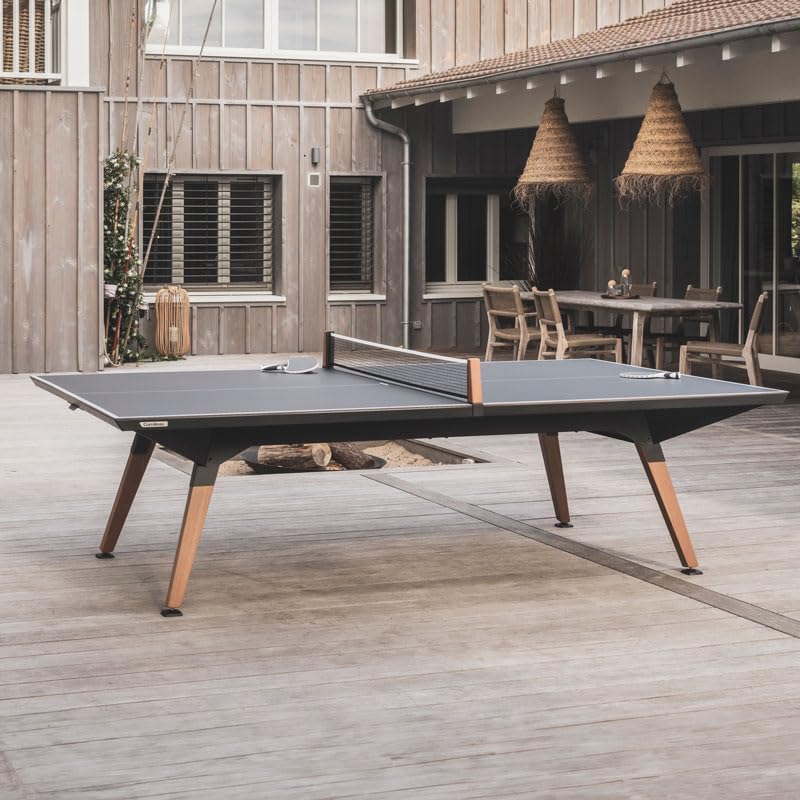 Convertible Black Outdoor Ping-Pong Table - Made in France