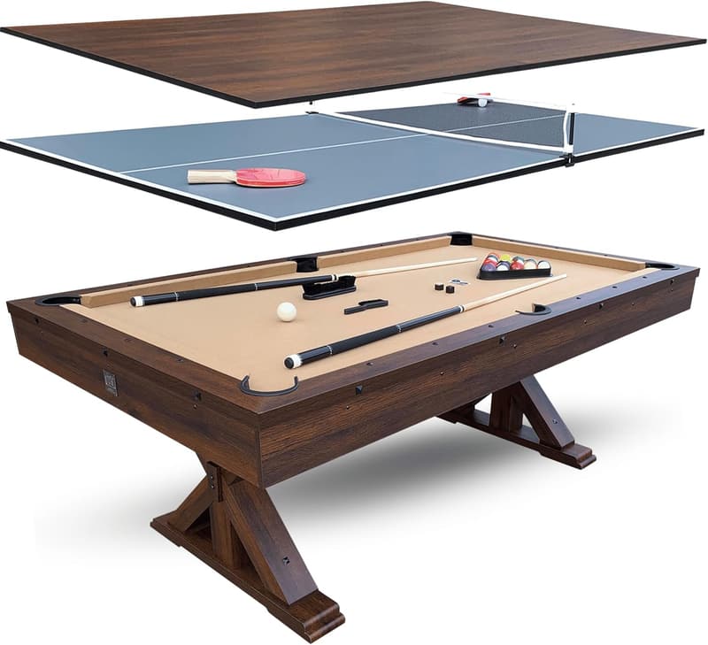 7 FT Multi-Game Pool Table with Dining Top & Accessories