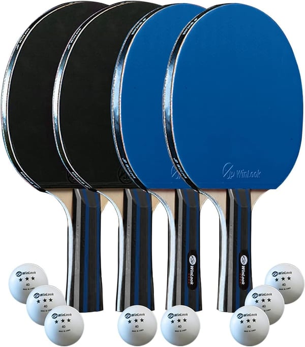 Portable Table Tennis Paddle Set with Case and Balls