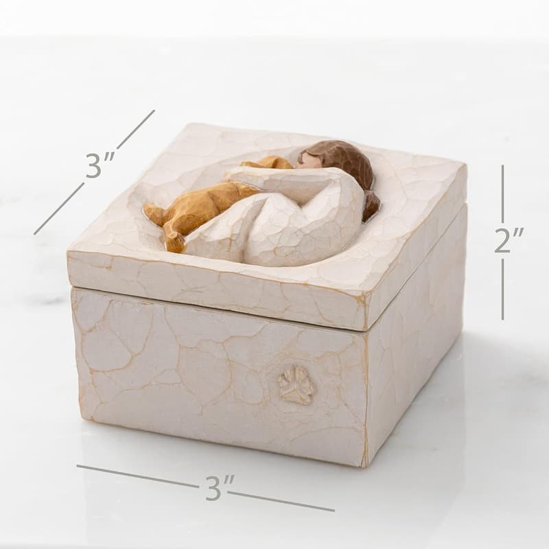 Truly a Friend Jewelry Box with Puppy Dog Carving