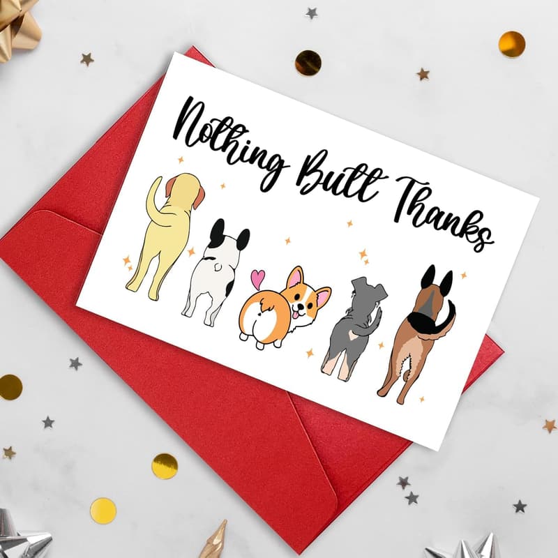 Thank You Card for Teachers - Funny Dog Pun Appreciation
