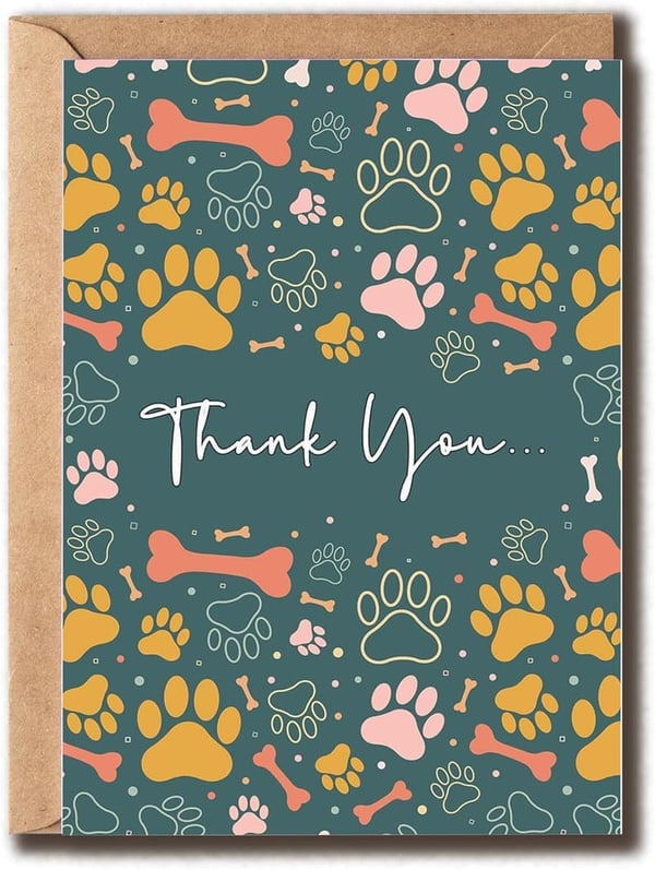 Funny Dog Thank You Card for Pet Sitters