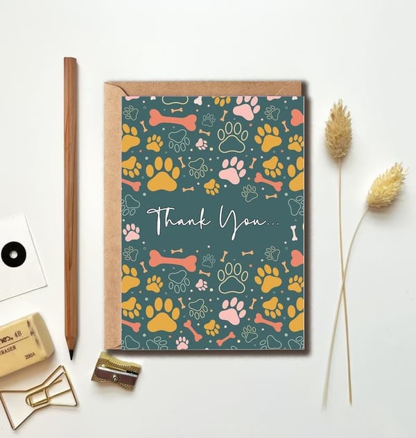 Funny Dog Thank You Card for Pet Sitters