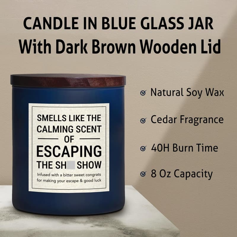 Retirement Candle Gift for Coworkers - 8 oz