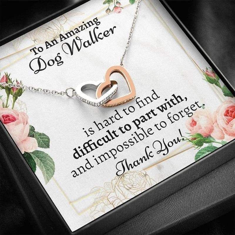 Thank You Gift for Dog Walker - Personalized Forever Love Necklace