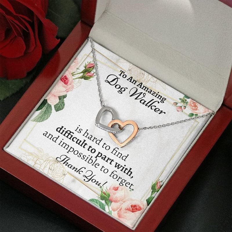 Thank You Gift for Dog Walker - Personalized Forever Love Necklace